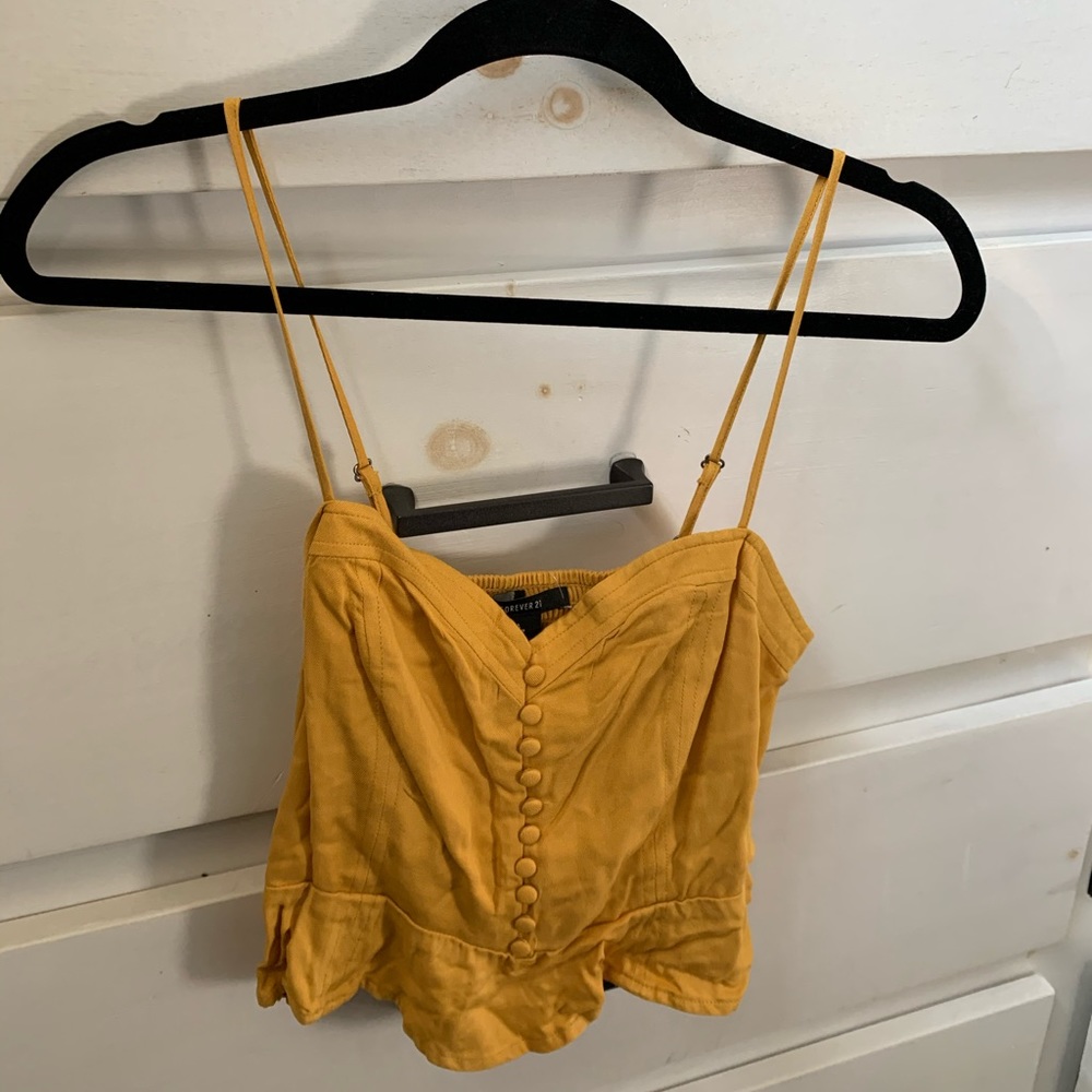 Button front tank top